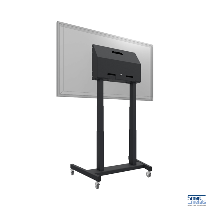 SmartMetals Mounting Solutions BV MOBILER DISPLAYLIFT AUF ROLLEN, 86", 120 KG, 660MM HUB, SCHWARZ