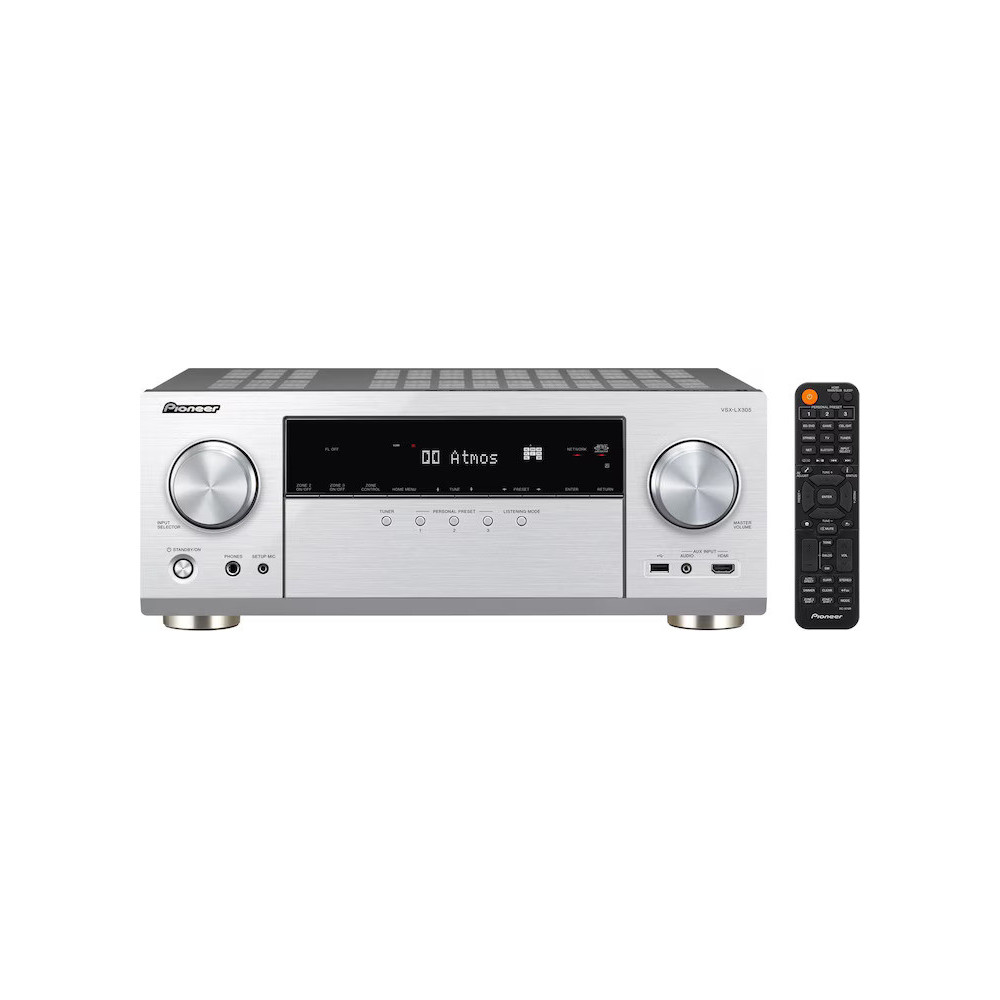 Pioneer VSX-LX305M2-S A/V Receiver, 9.2-Kanal, 225W, Silber