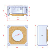 Sonaboxx R210Z8 Einbaugehäuse für Betondecken