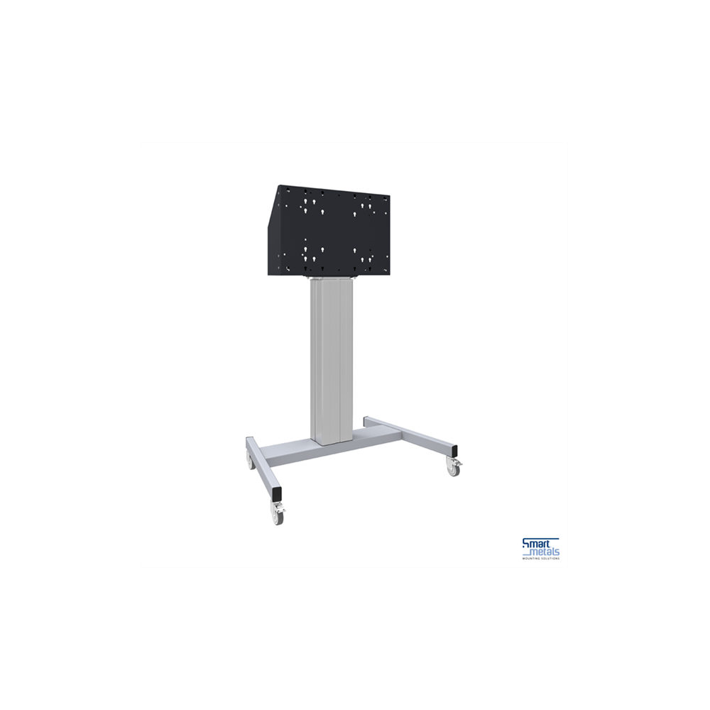 Mobiler Displaylift XL auf Rollen, 86", 120 kg, 600mm Hub, silber/Alu