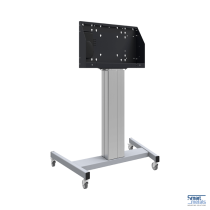 Mobiler Displaylift XL auf Rollen, 86", 120 kg, 600mm Hub, silber/Alu