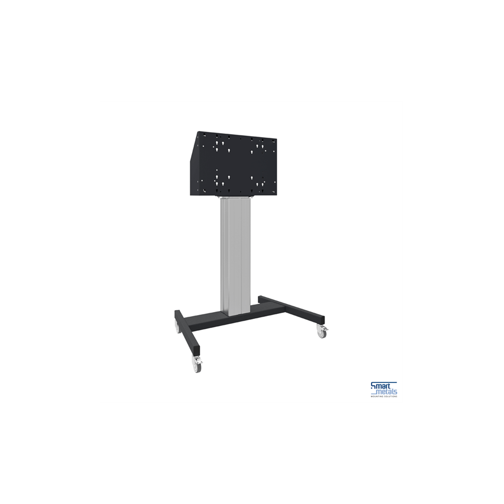 Mobiler Displaylift XL auf Rollen, 86", 120 kg, 600mm Hub, schwarz/Alu