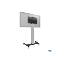 Mobiler Displaylift XL auf Rollen, 86", 120 kg, 600mm Hub, schwarz/Alu