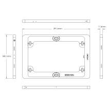 IPORT Surface Mount für iPad AIR 4/5 & AIR 11 (M2/2024) white