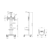 Audioraq TV-Trolley ECO+ Schwarz